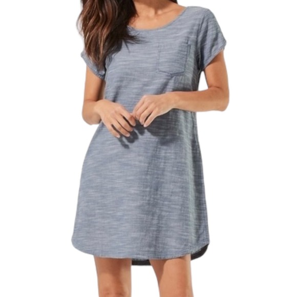 Pact Dresses & Skirts - Pact Organic Cotton Chambray Blue Sunday T-Shirt Dress - XL